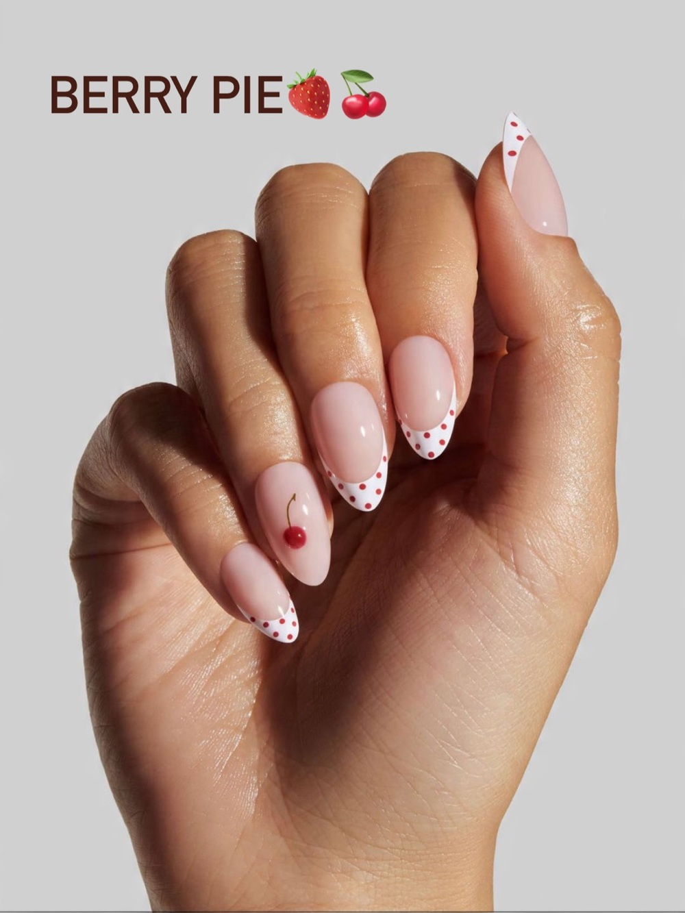 Celebritips “Berry Pie” Press-On Nails | Cherry French Tip | New In Box